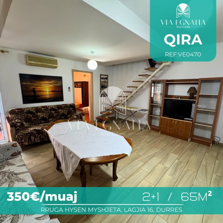 JEPET ME QIRA APARTAMENT 2+1 – LAGJJA 16, DURRËS