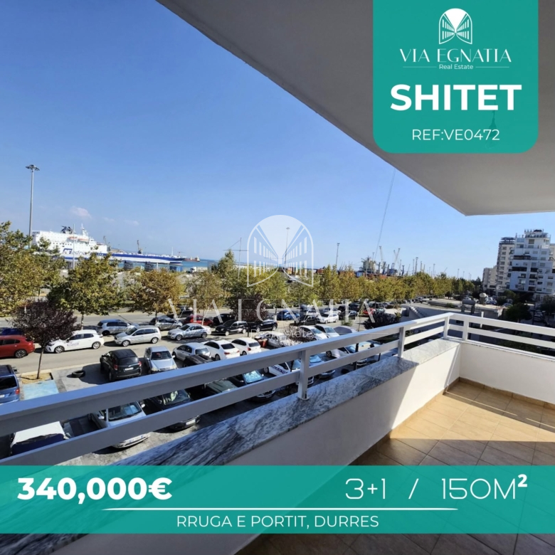 SHITET APARTAMENT 3+1 NË RRUGËN E PORTIT – DURRËS