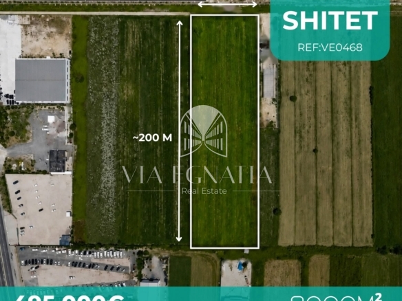 SHITET TRUALL 9,000 m² | AUTOSTRADA DURRËS–TIRANË, KM 6 – XHAFZOTAJ